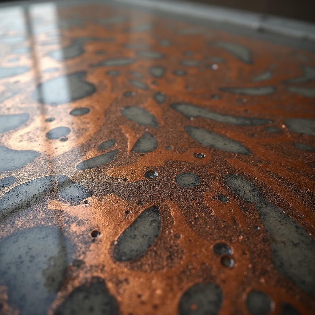 Custom decorative concrete with artisanal finish