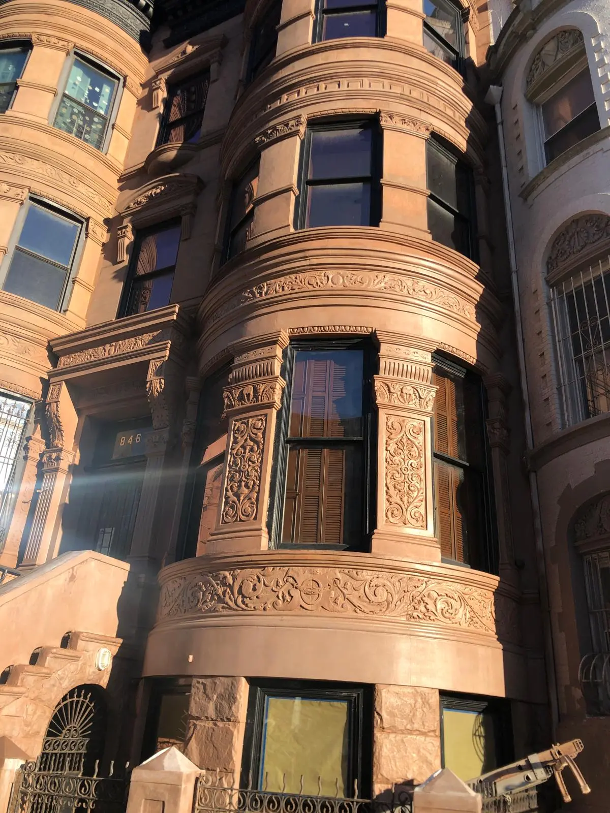 Decorative concrete building facade in New Jersey commercial project