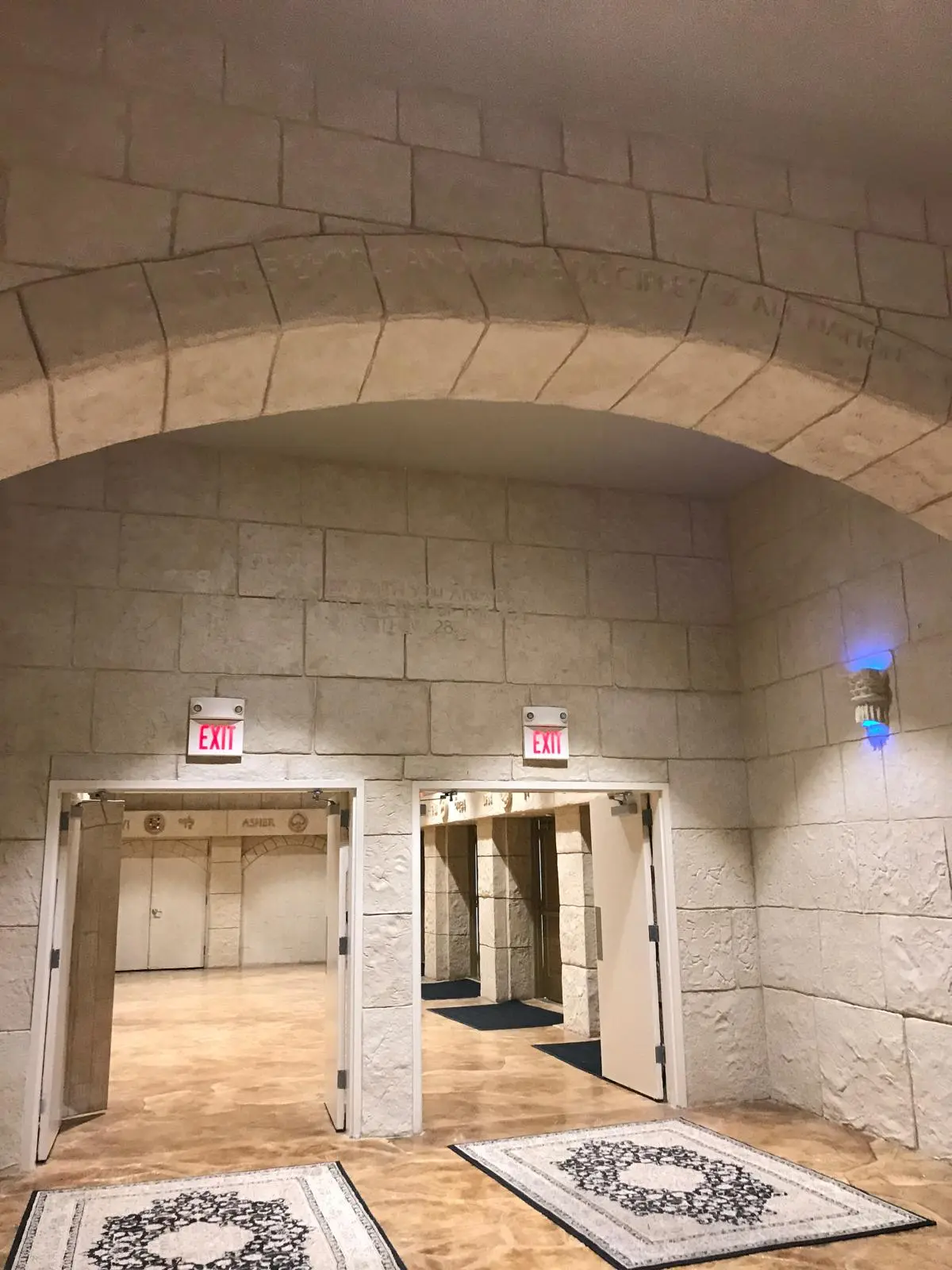 Elegant terrazzo-finish flooring in a church interior